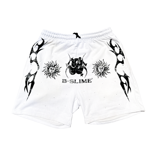 B-slime White Men Shorts